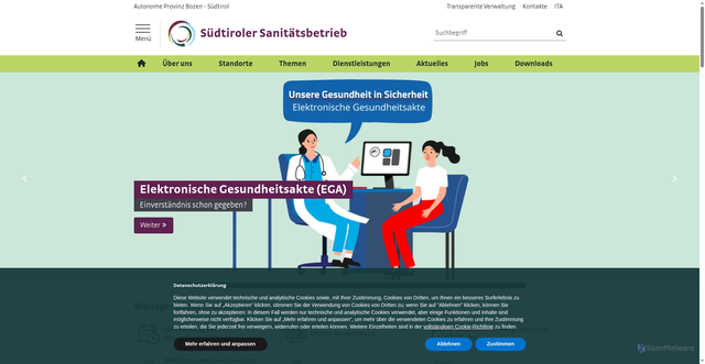 Security scan screenshot of https://www.sabes.it/