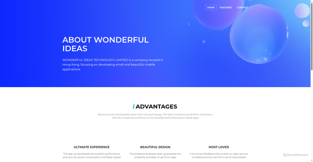 Security scan screenshot of https://ideaswonderful.com