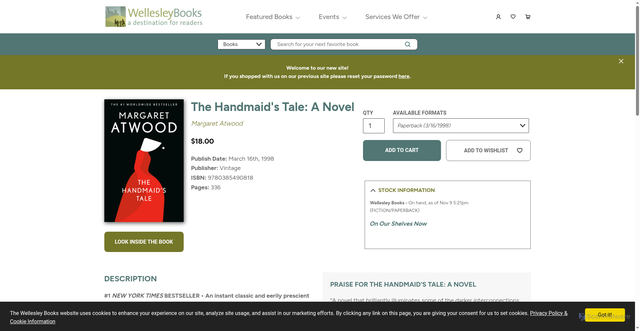 Security scan screenshot of https://wellesleybooks.com/book/9780385490818