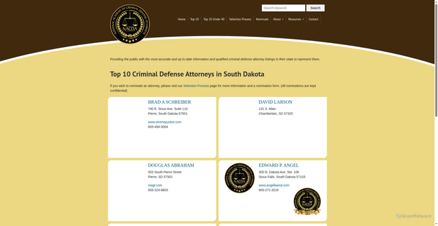 Security scan screenshot of https://www.national-academy.net/attorneys/attorneys-south-dakota