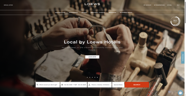 Security scan screenshot of https://www.loewshotels.com/