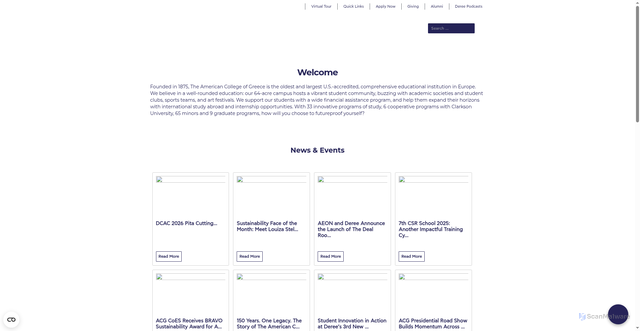 Security scan screenshot of https://www.acg.edu/