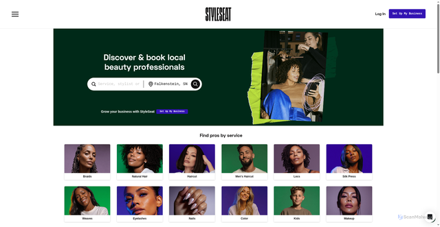 Security scan screenshot of https://styleseat.com