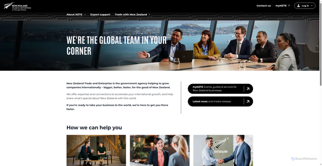 Security scan screenshot of https://www.nzte.govt.nz/