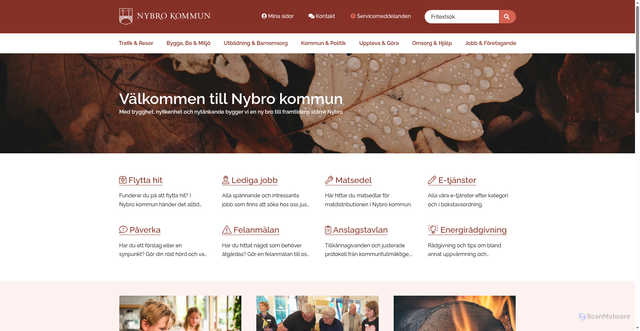 Security scan screenshot of https://nybro.se/