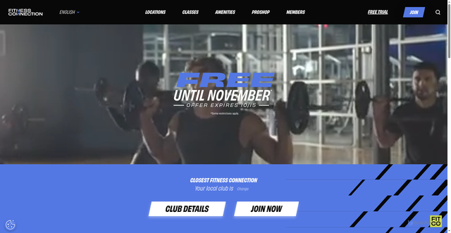 Security scan screenshot of https://fitnessconnection.com/