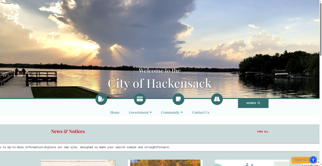 Security scan screenshot of https://cityofhackensackmn.gov/