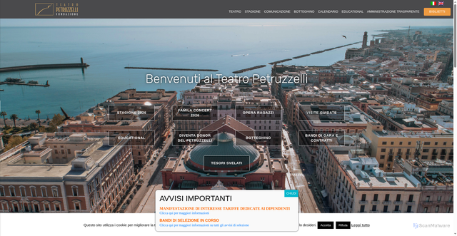 Security scan screenshot of https://www.fondazionepetruzzelli.it/