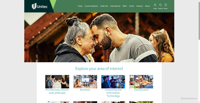Security scan screenshot of https://www.unitec.ac.nz/
