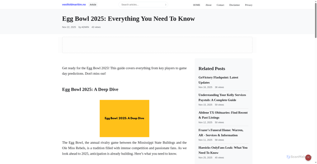 Security scan screenshot of http://ftp.vestfoldmaritim.no/abba/egg-bowl-2025-everything-you
