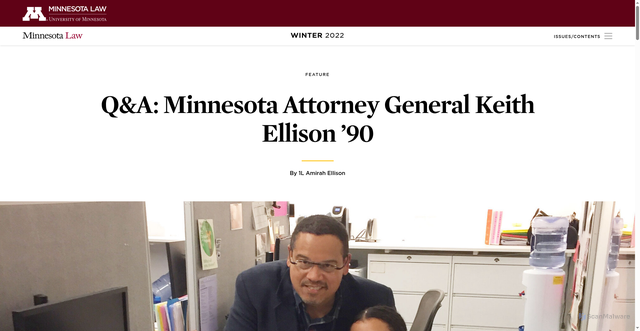 Security scan screenshot of http://minnesotalawmag.law.umn.edu/stories/ellison