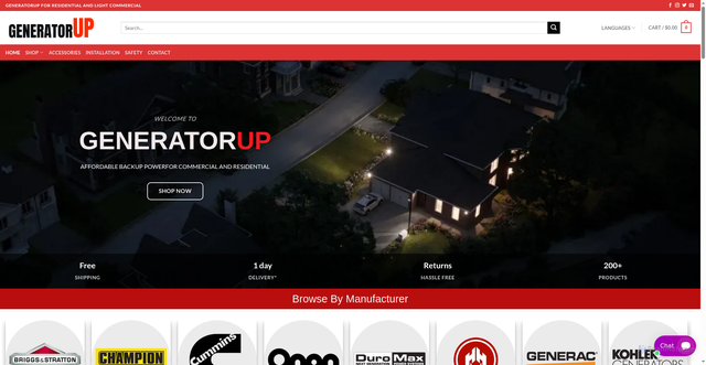 Security scan screenshot of https://generatorup.com/