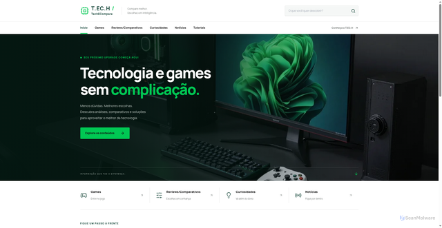 Security scan screenshot of https://techecompare.net/?plataforma=Xbox