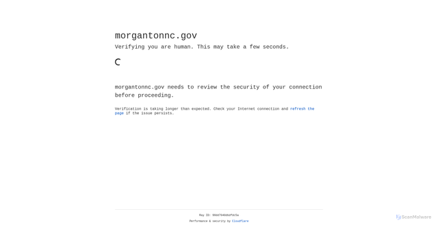 Security scan screenshot of https://morgantonnc.gov/
