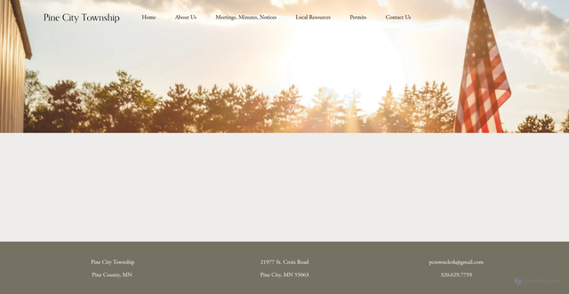 Security scan screenshot of https://www.pinecitytownshipmn.gov/