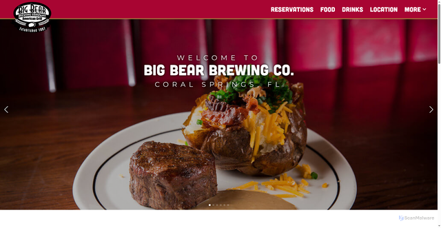 Security scan screenshot of https://bigbearbrewingco.com/