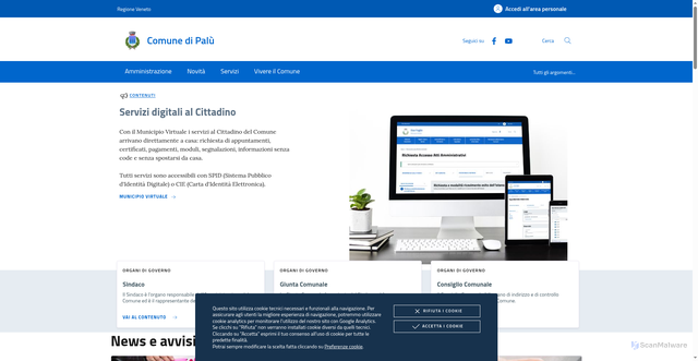 Security scan screenshot of https://www.comune.palu.vr.it/