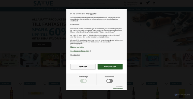 Security scan screenshot of https://sayve.se