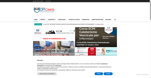 Security scan screenshot of https://www.opicaserta.it/