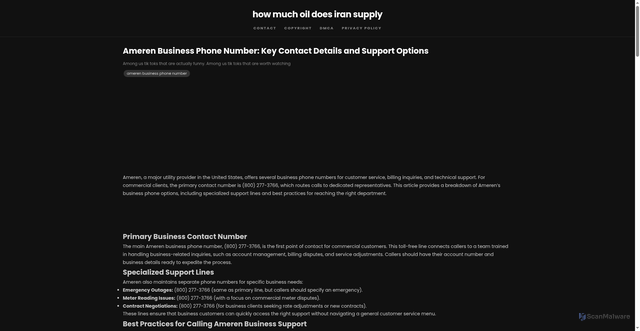 Security scan screenshot of https://bintangsantaispace-dpryh181fv4d.edgeone.app/ameren-business-phone-number.html