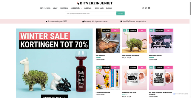 Security scan screenshot of https://www.ditverzinjeniet.nl