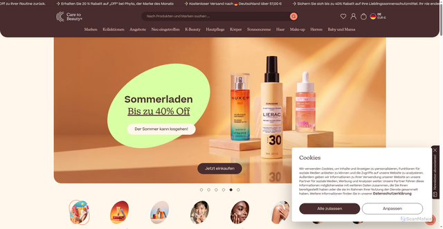 Security scan screenshot of https://static.beautytocare.com