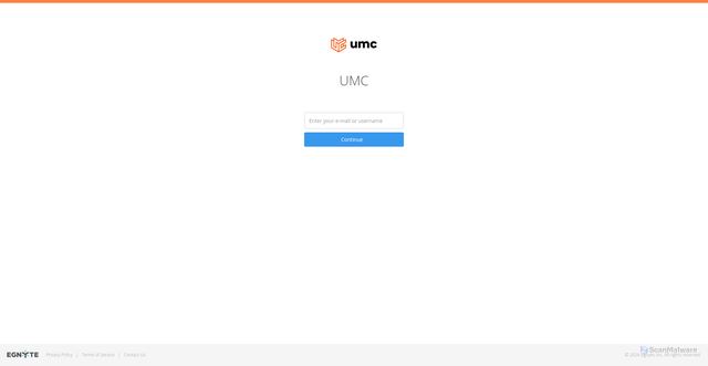Security scan screenshot of https://umc.egnyte.com