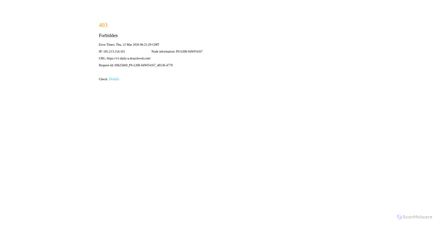 Security scan screenshot of https://v1-daily-a.douyinvod.com
