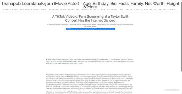 Security scan screenshot of https://nusaglobalmedia-dpsuywzva9wq.edgeone.app/a-tiktok-video-of-fans-screaming-at-a-taylor-swift-concert-has-the-internet-divided.html