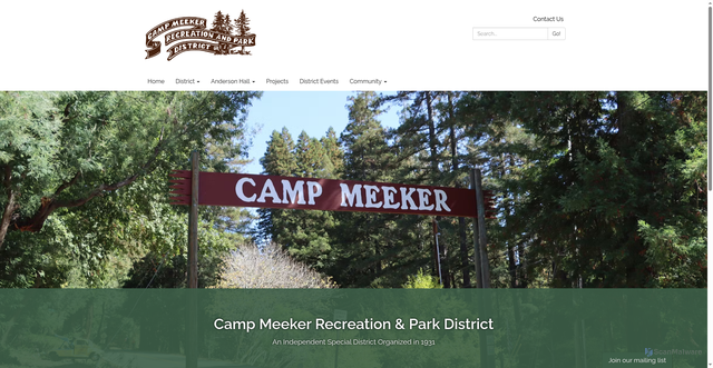 Security scan screenshot of https://www.campmeeker.org/