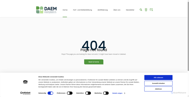 Security scan screenshot of https://daem.de/7bef2327DGNWCnVSJ1NCWCM