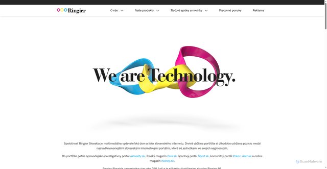 Security scan screenshot of https://ringier.sk