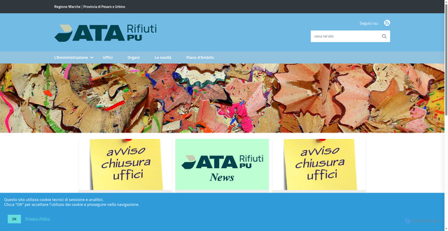Security scan screenshot of https://www.atarifiuti.pu.it/