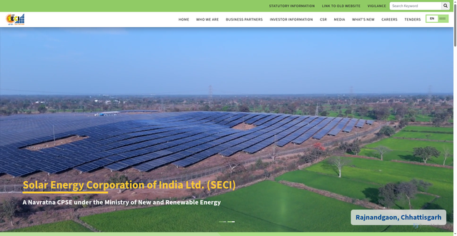 Security scan screenshot of https://www.seci.co.in/