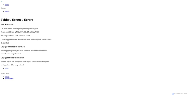 Security scan screenshot of https://sunet.suva.ch