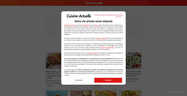 Security scan screenshot of https://photo.cuisineactuelle.fr