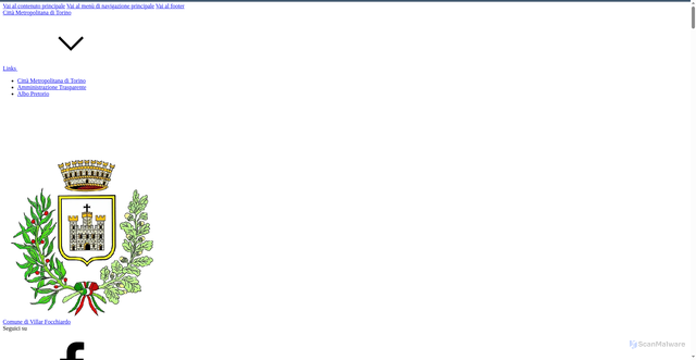 Security scan screenshot of https://www.comune.villarfocchiardo.to.it/