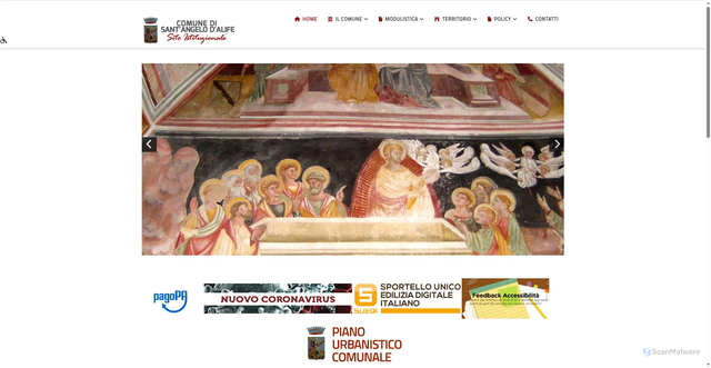 Security scan screenshot of https://www.comune.santangelodalife.ce.it/