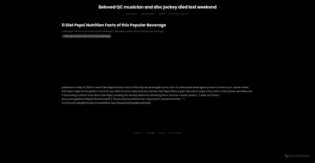 Security scan screenshot of https://zonafocussphere-dpogm5ytwecp.edgeone.app/11-diet-pepsi-nutrition-facts-of-this-popular-beverage.html