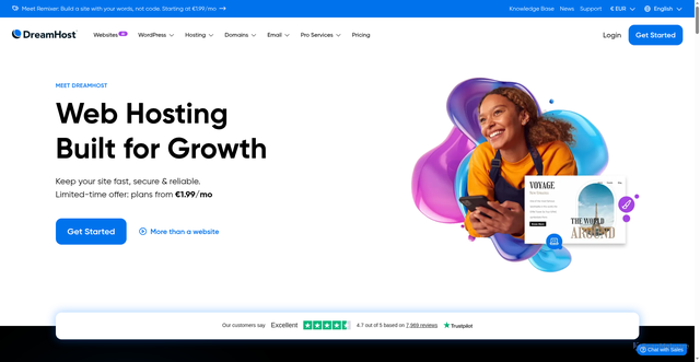 Security scan screenshot of https://dreamhost.com