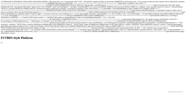 Security scan screenshot of https://futweb-qxts6pm2go.edgeone.app/