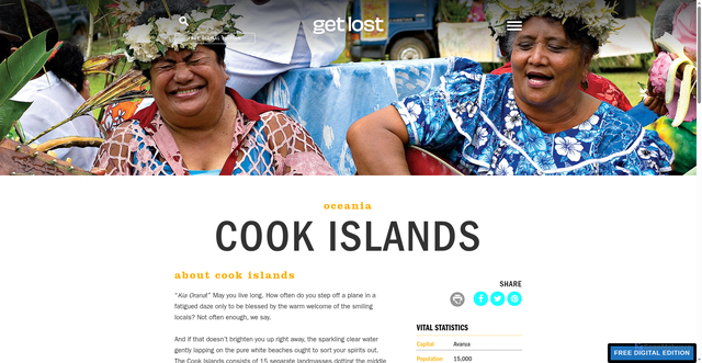 Security scan screenshot of https://www.getlostmagazine.com/country/cook-islands/