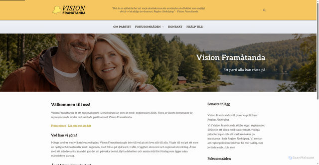 Security scan screenshot of https://xn--visionframtanda-qlb.se