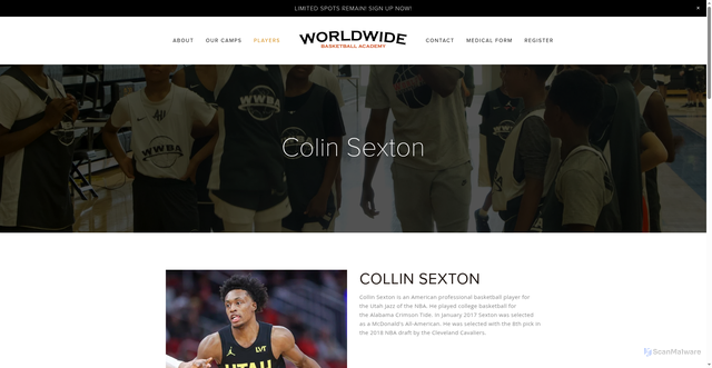 Security scan screenshot of https://www.wwbacamps.com/colinsexton