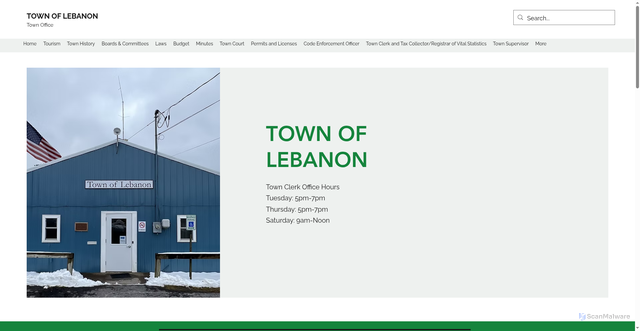 Security scan screenshot of https://www.townoflebanonny.gov/