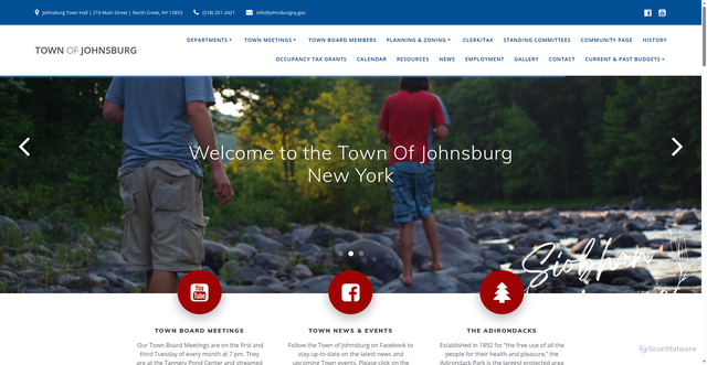 Security scan screenshot of https://johnsburgny.gov/