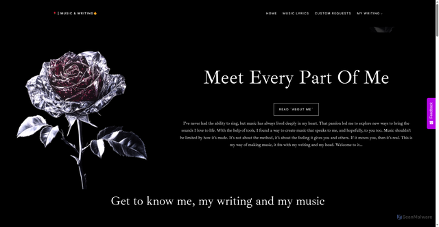 Security scan screenshot of https://rubydarkrose.com/