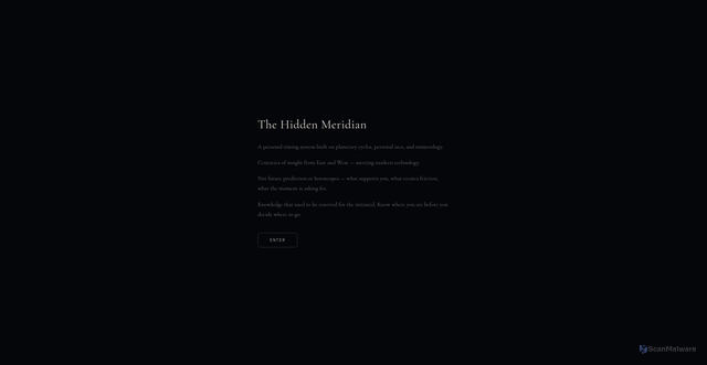 Security scan screenshot of https://hidden-meridian.pages.dev/