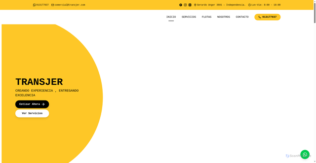 Security scan screenshot of http://transjer-operador-logistico.pages.dev/