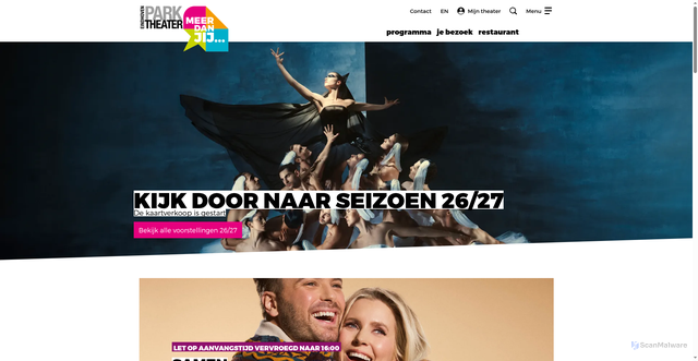 Security scan screenshot of https://parktheater.nl